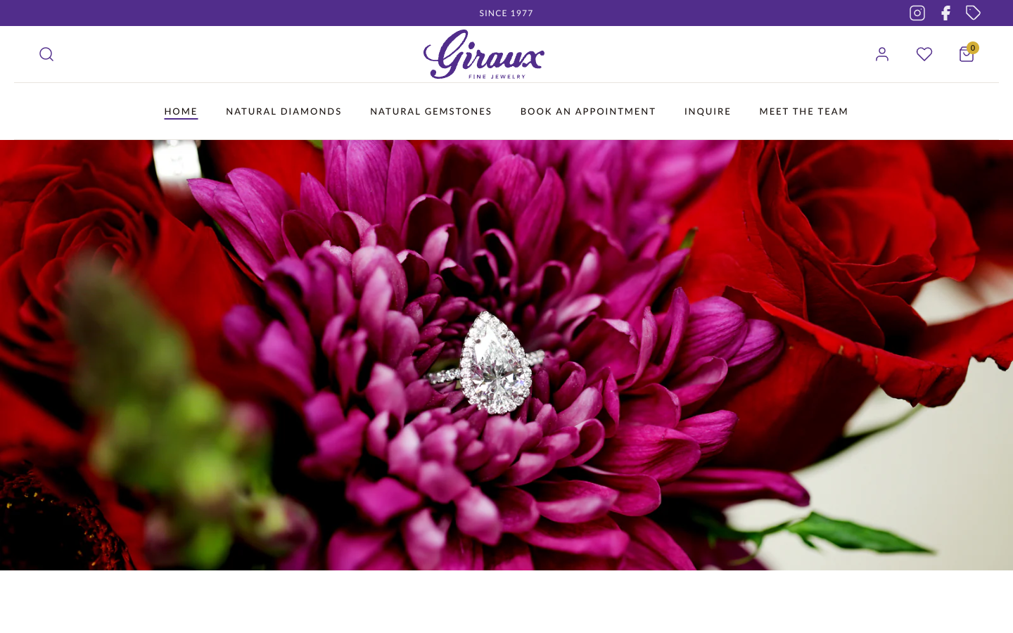 Giraux Fine Jewelry — live storefront homepage